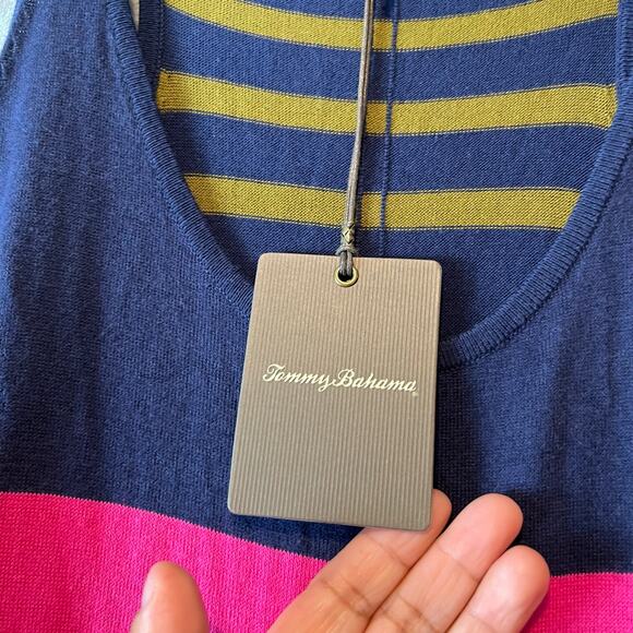 Tommy Bahama Striped Racerback Knit Maxi Dress Sz Small Nautical Resortwear New - Picture 6 of 7